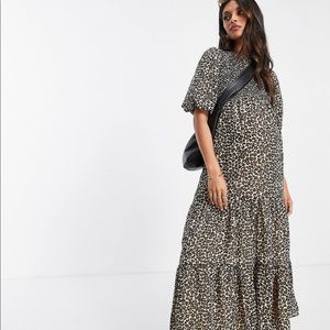 ASOS leopard print maternity maxi dress